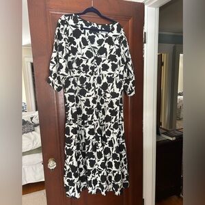 Black and White Floral Dress